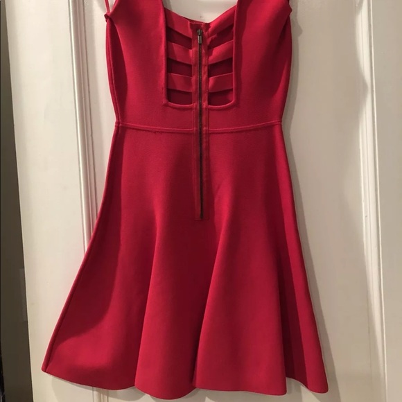 BCBG MaxMara Small Bandage Fit and Flare Dress - Picture 4 of 10